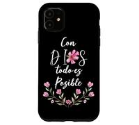Custodia per iPhone 11 Con Dio tutto è possibile Camicia Christian Spagnolo