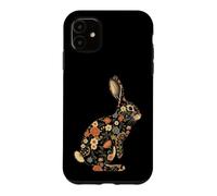 Custodia per iPhone 11 Coniglio Floreale Botanico Bunny Amante Animali
