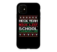 Custodia per iPhone 11 Consigliere scolastico Ugly Christmas Design - Funny Counselors