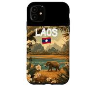 Custodia per iPhone 11 Cool Laos Nature Costume per elefante e gli amanti del paese