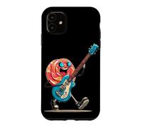 Custodia per iPhone 11 Cool Lollipop Candy con occhiali da sole e Rock Guitar Costume