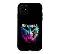 Custodia per iPhone 11 Cool Rock'n Roll Guitar Wings Music, concerto di una rock band