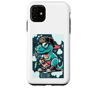Custodia per iPhone 11 Cool Skate Dino Baby Dinosaur Cartoon for Kids
