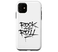 Custodia per iPhone 11 Cool Wild Rock and Roll Typography Graffiti Style Music