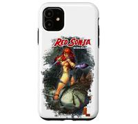 Custodia per iPhone 11 Copertina a fumetti rossa di Sonja Marc Silvestri She-Devil Woman Warrior