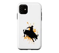 Custodia per iPhone 11 Coraggioso Bull Rider in Azione Rodeo