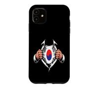 Custodia per iPhone 11 Corea del Sud Bandiera Strappato Corea Sud Orgoglio Radici