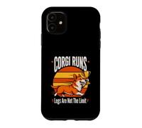 Custodia per iPhone 11 Corgi Runs Le gambe non sono il limite