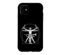Custodia per iPhone 11 Cornet Marching Band Da Vinci Trombettista Vintage