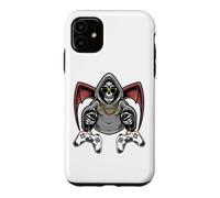 Custodia per iPhone 11 Costume da giocatore spaventoso da scheletro di Halloween