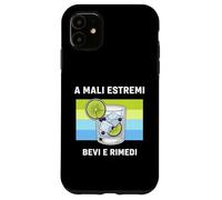 Custodia per iPhone 11 Cover Gin Tonic Divertente - A mali estremi bevi e rimedi