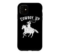 Custodia per iPhone 11 Cowboy Up Design per i fan dei Rodeo e gli amanti del western