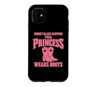 Custodia per iPhone 11 Cowgirl Principessa Cavallo Amante Western Rodeo Line Danza