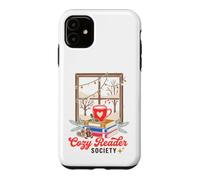 Custodia per iPhone 11 Cozy Reader Society Christmas Book Lover Winter Reading