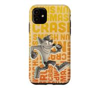 Custodia per iPhone 11 Crash Bandicoot Repeating Typography Retro Video Game