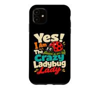 Custodia per iPhone 11 Crazy Ladybug Lady Gardener Insetto Umorismo
