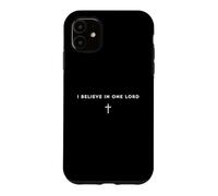 Custodia per iPhone 11 Credo in un solo Signore Gesù Croce cristiana semplice