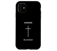 Custodia per iPhone 11 Croce Benedetta Maledetta - Fede Cristiana Minimalista