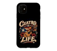 Custodia per iPhone 11 Cuatro Is Life Puerto Rico Strumento Citazione