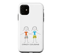 Custodia per iPhone 11 Cugini pazzi divertenti delle donne, ragazze due cugini