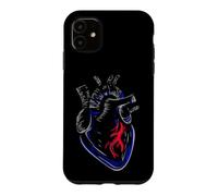 Custodia per iPhone 11 Cuore Urbano Grafica Pop Art Streetwear Blu Rosso Nero