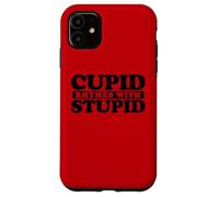 Custodia per iPhone 11 Cupido fa rima con Stupido