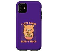 Custodia per iPhone 11 Cute Bear ama il Ramen Kawaii Food Lover