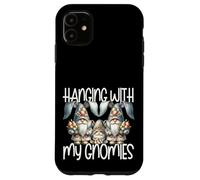 Custodia per iPhone 11 Cute Bunny Gnome Easter Fun Graphic Hanging With My Gnomies