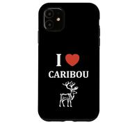 Custodia per iPhone 11 Cute Funny caribous animals little simple i love caribou