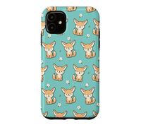 Custodia per iPhone 11 Cute Kawaii Girls Womens Kids Pattern Fennec Fox Lover