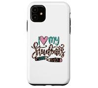 Custodia per iPhone 11 Cute Teacher Leopard Decor For Women I Love My Students