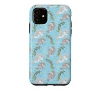 Custodia per iPhone 11 Cute Womens Girls Kids Pattern Baby Manatee Lover