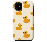 Custodia per iPhone 11 Cute Yellow Rubber Duck Little Bath Toy Black
