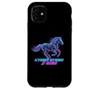 Custodia per iPhone 11 Cyber Steed 2026 Futuristic Horse Retro Gamer Design