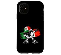 Custodia per iPhone 11 Dabbing Mexico Soccer Ball Mexican Flag Football