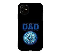 Custodia per iPhone 11 Dad The Man Myth Legend Cool Nautical Compass Festa del papà