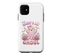 Custodia per iPhone 11 Daddy's Lil' Ghoul Funny Pastel Pink Ghost Halloween Graphic