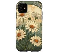 Custodia per iPhone 11 Decorativo Daisy Bloom Art Nouveau Botanical