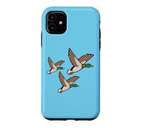 Custodia per iPhone 11 Decorazione da parete retrò kitsch Three Flying Ducks 3 Mallards