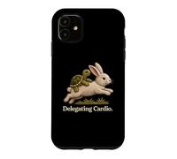 Custodia per iPhone 11 Delegando Cardio Divertente Turtle Bunny Cottagecore