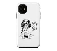 Custodia per iPhone 11 Design Cavalier King Charles Spaniel "Let's Go!"