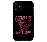 Custodia per iPhone 11 Design estivo Ocean Air Don't Care Surfer Girl