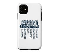 Custodia per iPhone 11 Destini delle sei mogli di Enrico VIII Navy Print