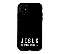 Custodia per iPhone 11 Deuteronomio 6:4 6 4 Fede Dio Gesù Cristiano Dio Israele