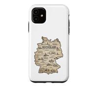 Custodia per iPhone 11 Deutschland Karte Der Landeskinder Germania Vintage Mappa