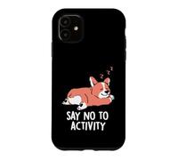 Custodia per iPhone 11 Dì no all'attività Carino che dorme pigro Corgi EduEly