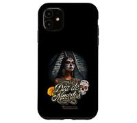 Custodia per iPhone 11 Día de muertos Aztec Princess Pyramid Día de muertos
