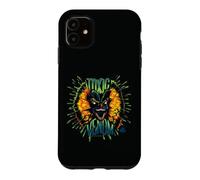 Custodia per iPhone 11 Dilofosauro veleno tossico al neon di Jurassic Park