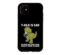 Custodia per iPhone 11 Dinosaur Book Lover T Rex Sad Arms troppo corto per il lettore