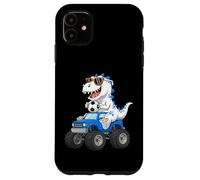 Custodia per iPhone 11 Dinosauro di calcio Monster Truck Graphic per ragazzi